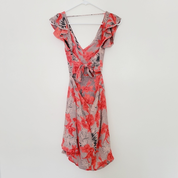 For Love and Lemons Hula Dress Red Orchid sz small - Picture 6 of 8